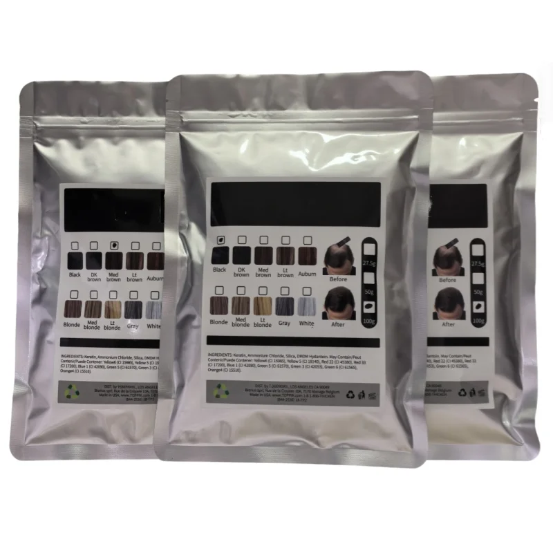 

100g Hair Fibers Keratin Hair Building Fiber Powder Instant Hair Growth Thickening Fiber Refill Bag Bald Extension Care Product