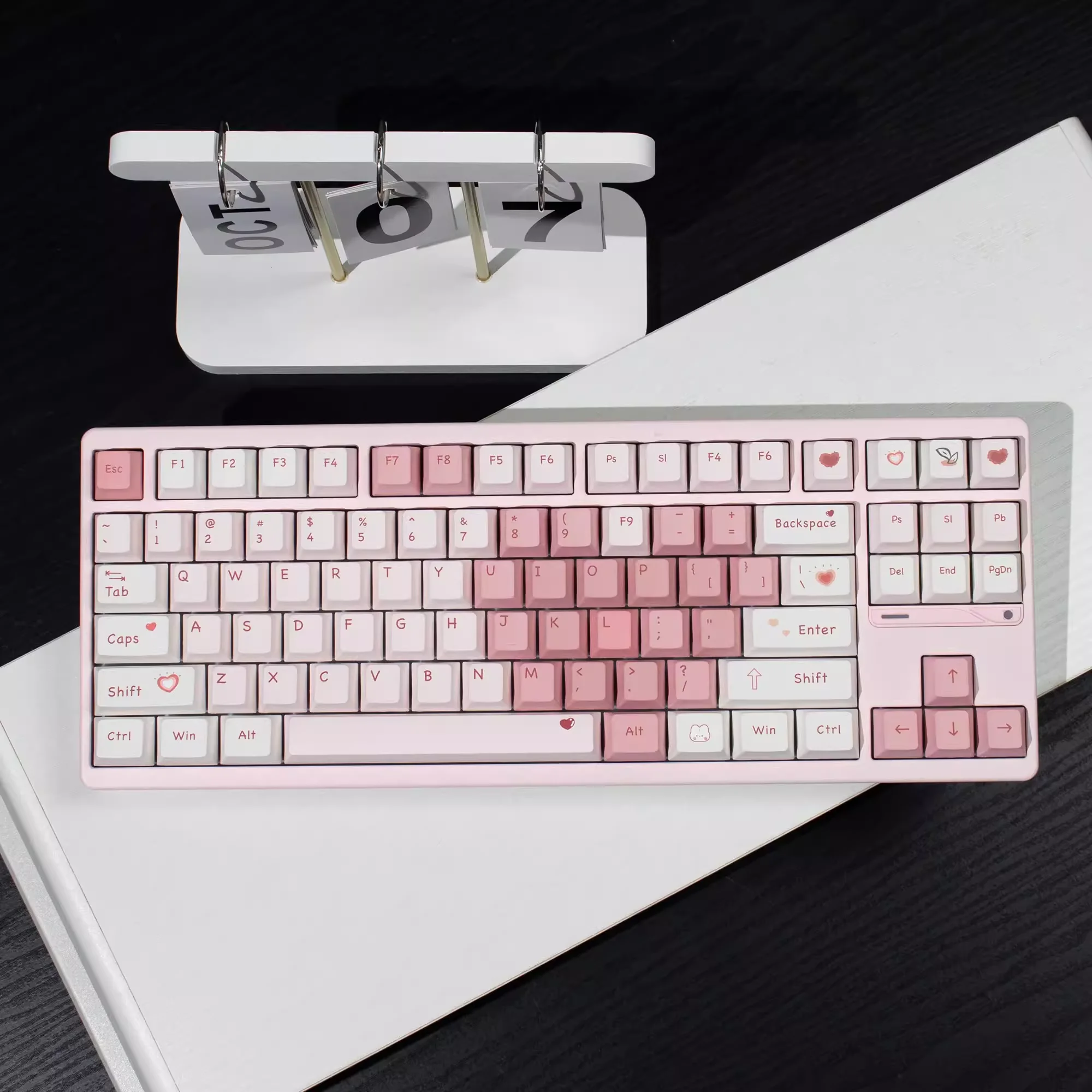 129Keys Pink Peach Keycaps DIY Cherry Profile PBT Key caps for Mechanical Keyboard Keycap Personalize Custom Key cap