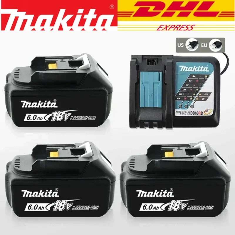 

Genuine For Makita 18v Battery With Charger Rechargeable Lithium Ion BL1880 LXT400 Power Tool Makita 18 v Battery 6.0Ah 5.0AH