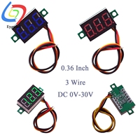 Mini Digital Voltmeter Voltage Meter 3-Wire 0.36 Inch DC 0-30V Red Digital LED Electronic Parts Accessories Digital Voltmeter