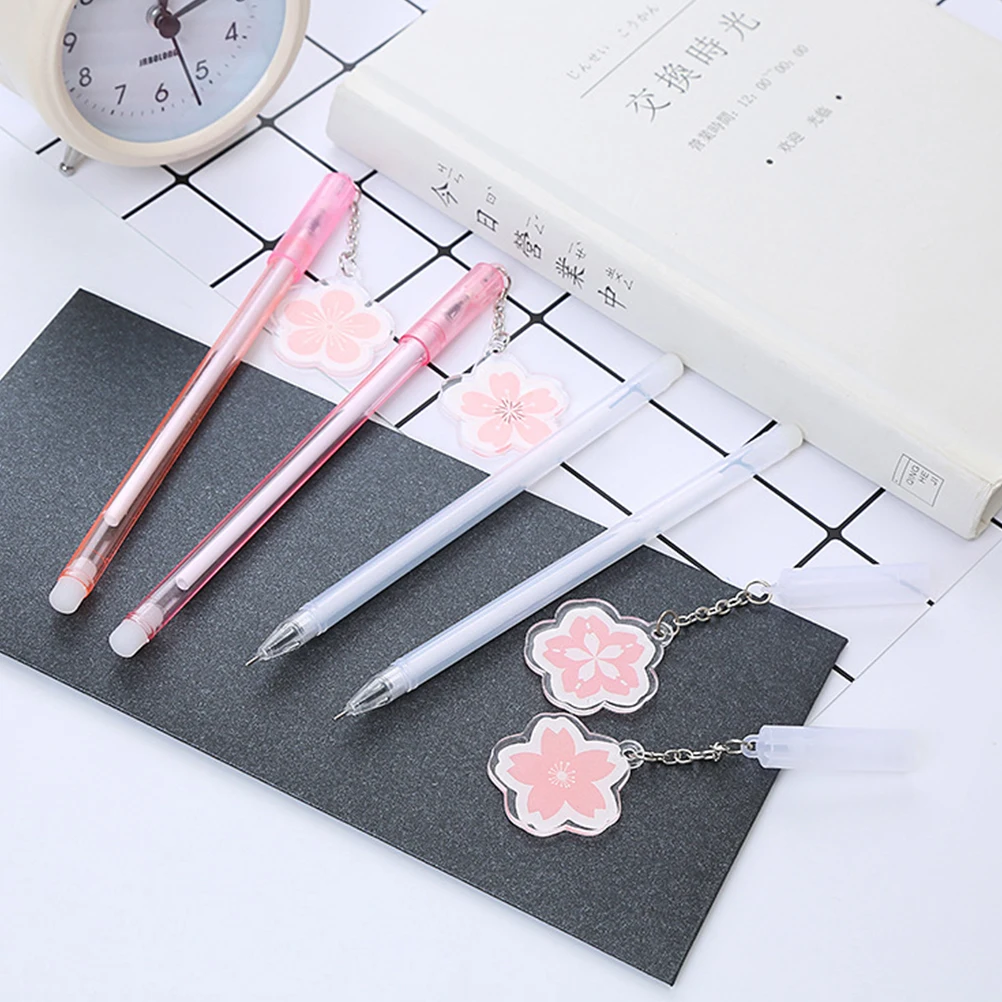 

10 Pcs Pendant Cute Ink Marker Cartoon Gel Erasable Pens Roller with for School Neutral Student