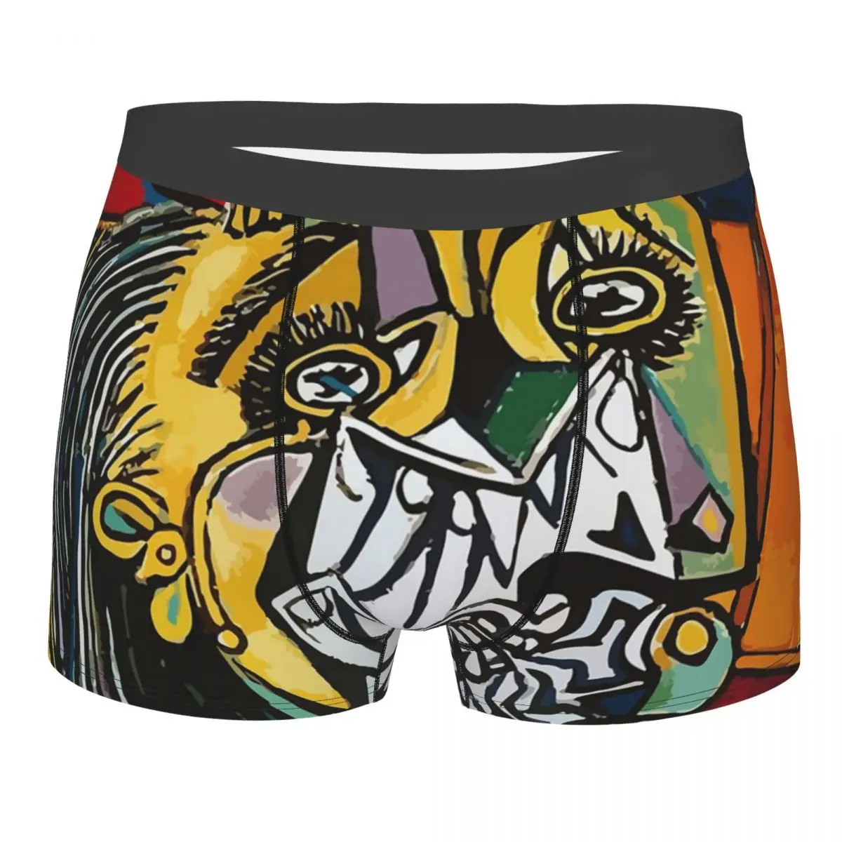 Men Pablo Picasso Crying Woman Underwear Novelty Boxer Shorts Panties Homme Mid Waist Underpants S-XXL