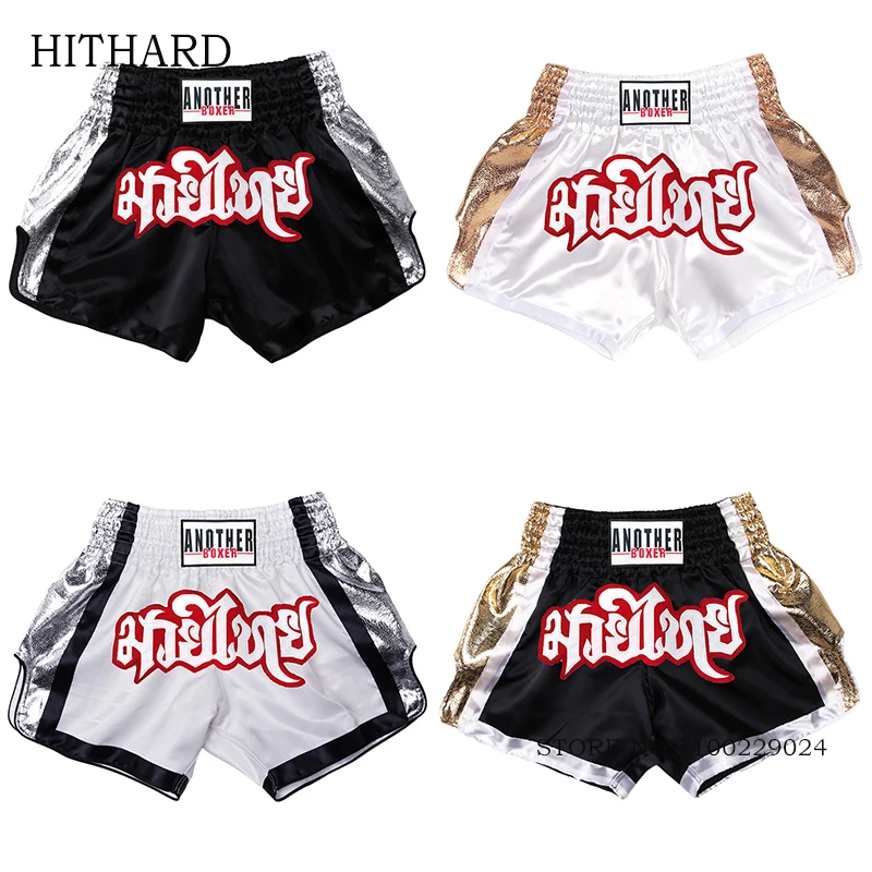 Muay Thai Shorts Classic Kickboxing Fight Pants Grappling Sparring Combat Martial Arts Clothing Boxing Shorts Men Women Child