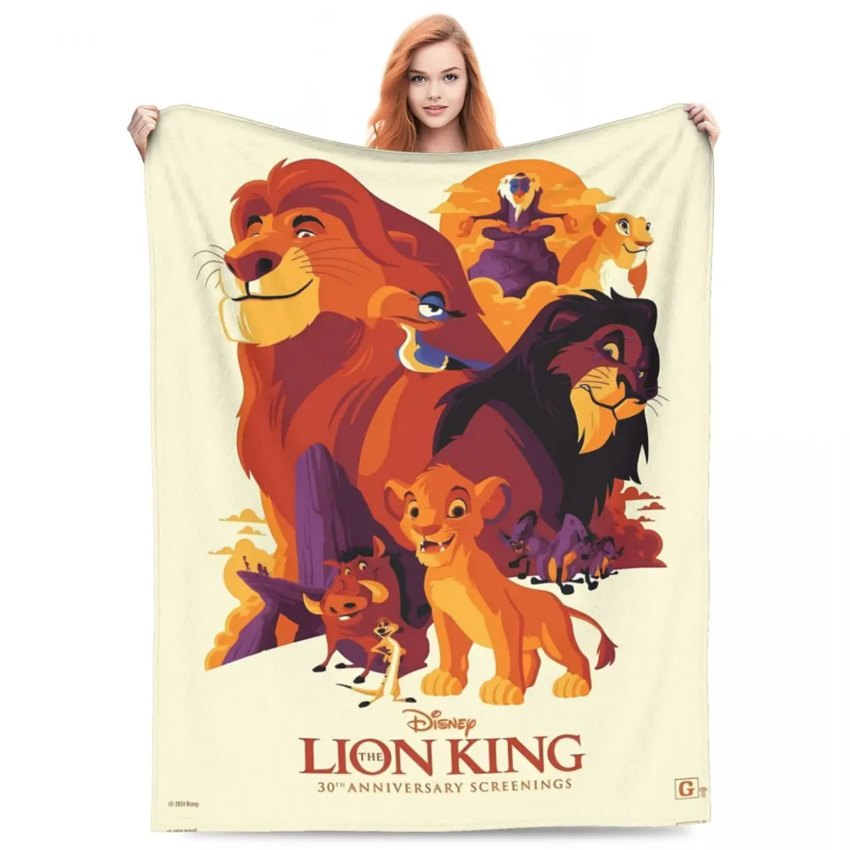 Simba Lion King Blankets Super Warm Fashion Plush Throw Blanket For Bedroom Decorative Flannel Bedspread Bed Cover