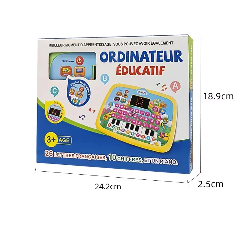 French LED Screen Point Learning Machines Educational Letters Words Learning Pads Kids Learning Tablet Kid Tablets for Kids