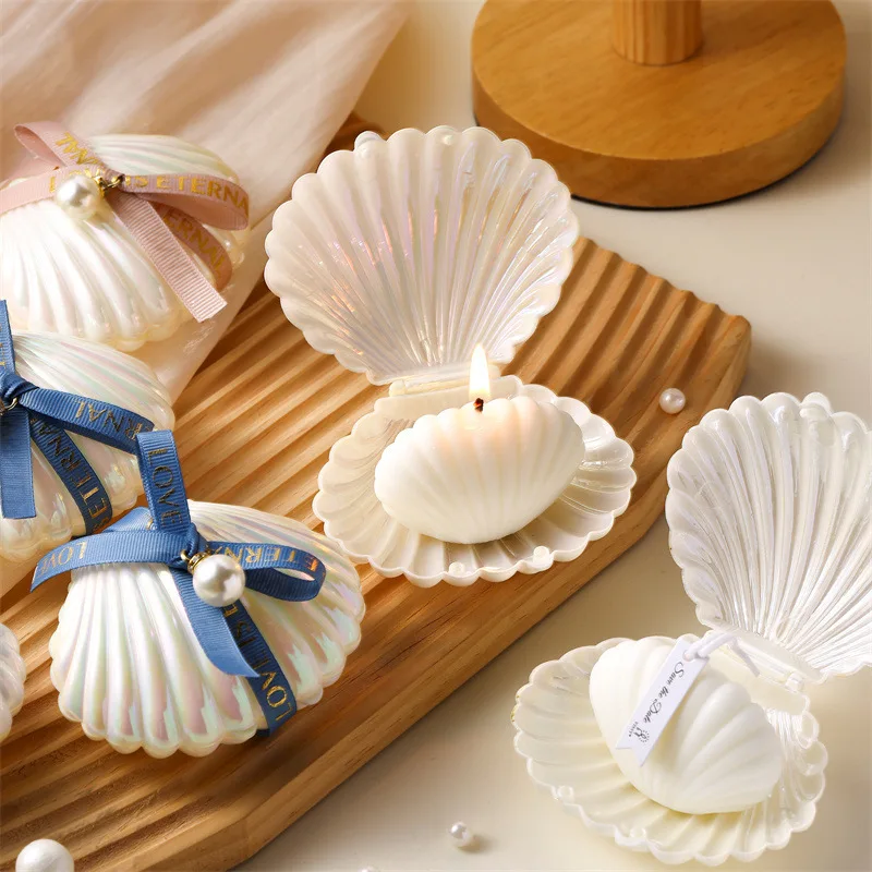 Свеча из ракушек с ароматом ракушки и жемчуга, набор свечей для свадебных сувениров для гостей, подарок для вечеринки, праздника, домашнего декора, Velas Conchas De Mar