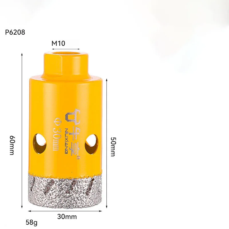 M10 Gewinde-Winkelschleifer Glas-Keramik-Lochöffner Bohrer 20-50mm Trocken-Vakuum-Handschleifer für Keramikfliesen Granit Marmor – Detail 3