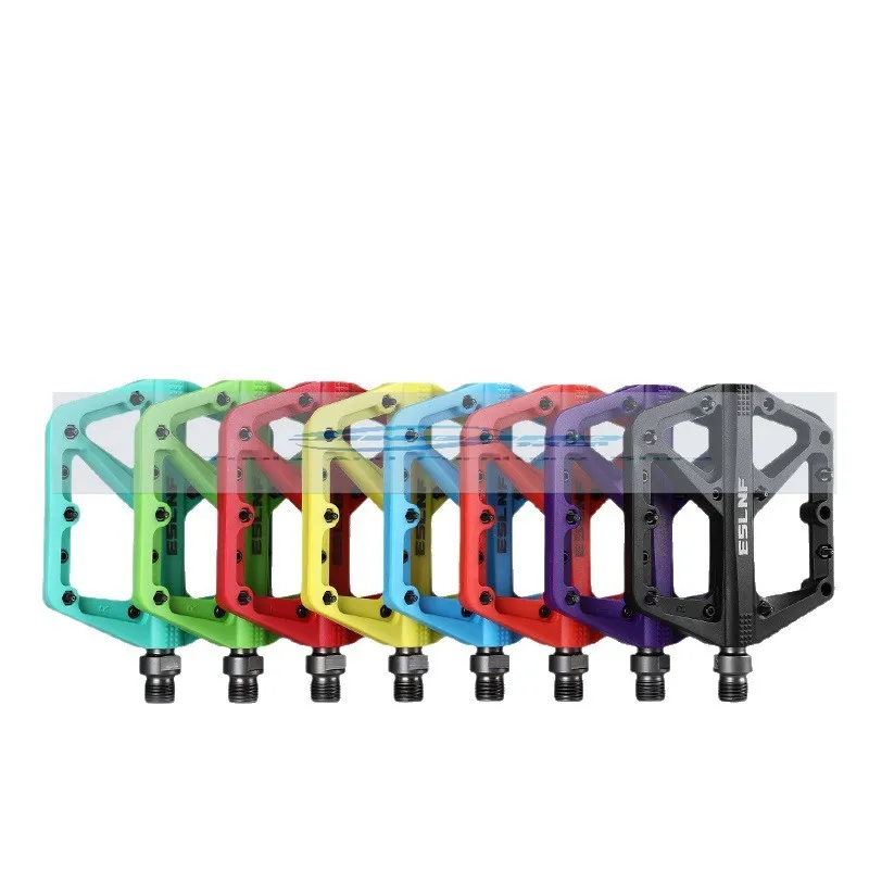 

ESLNF Mountain Bike Pedals Triplein Bearings Non-Slip Nylon Pedals Pedals Riding Equipment Accessories