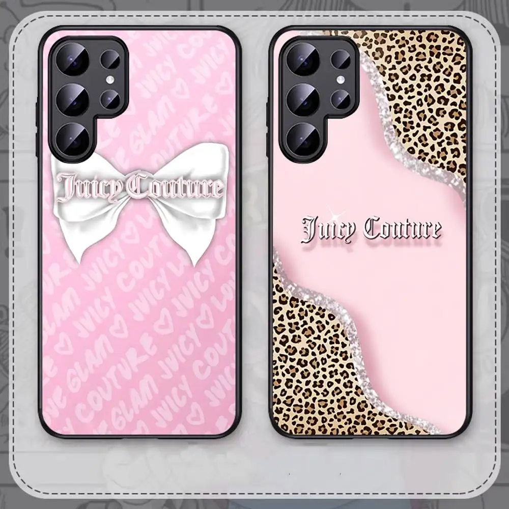 J-Juicy Logo C-CoutureS-S Handyhülle für Samsung S 24 Fe 25 Ultra Plus 20 Lite 21 30 22 23 24 22 Ultra 5G Fundas