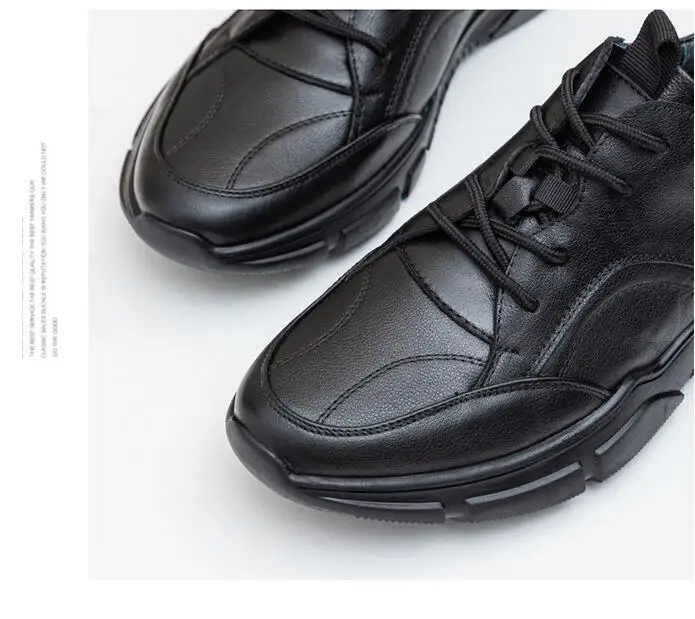 a058 New Cow Genuine Leather Fashion Men\'s Sneakers Male Casual Leather Sport Shoes Leisure Man Footwear Soft Sole Men Shoes