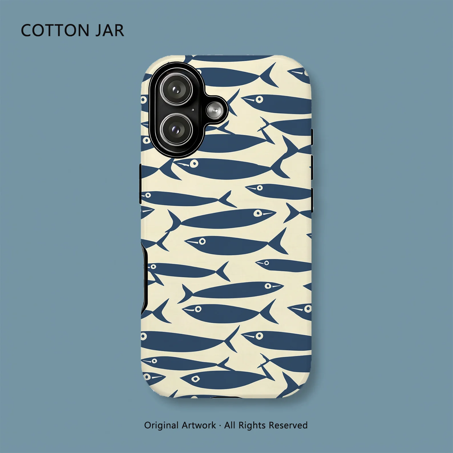 Minimalist Sardine Fish Graphic Magnetic Case For iPhone 17 16 Pro Max 15 14 Plus 13 12 Wireless Charge Shockproof Cover