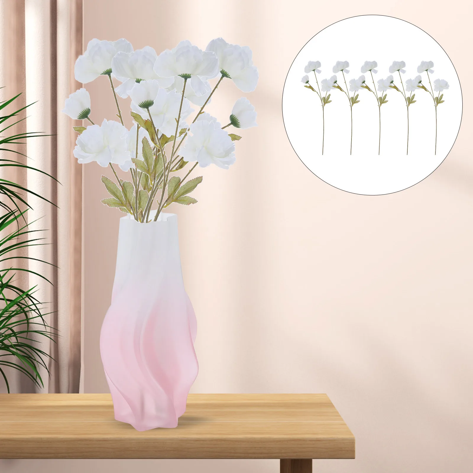 5 قطعة زهور الفاوانيا الاصطناعية واقعية وهمية الفاوانيا يختار جذع طويل لحفل الزفاف Diy بها بنفسك ديكور المنزل باقات الحفلات محاكاة زهرة