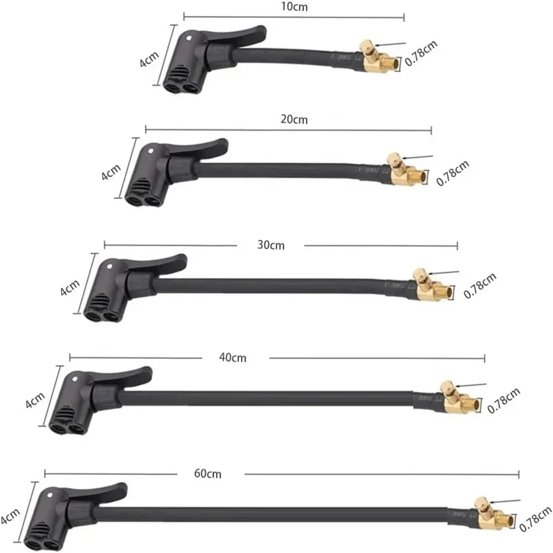 Auto Air Pump Extension Tube Nozzle Adapter Mouth with Deflate Hose Air Inflator Electric Pump Connector Accessories