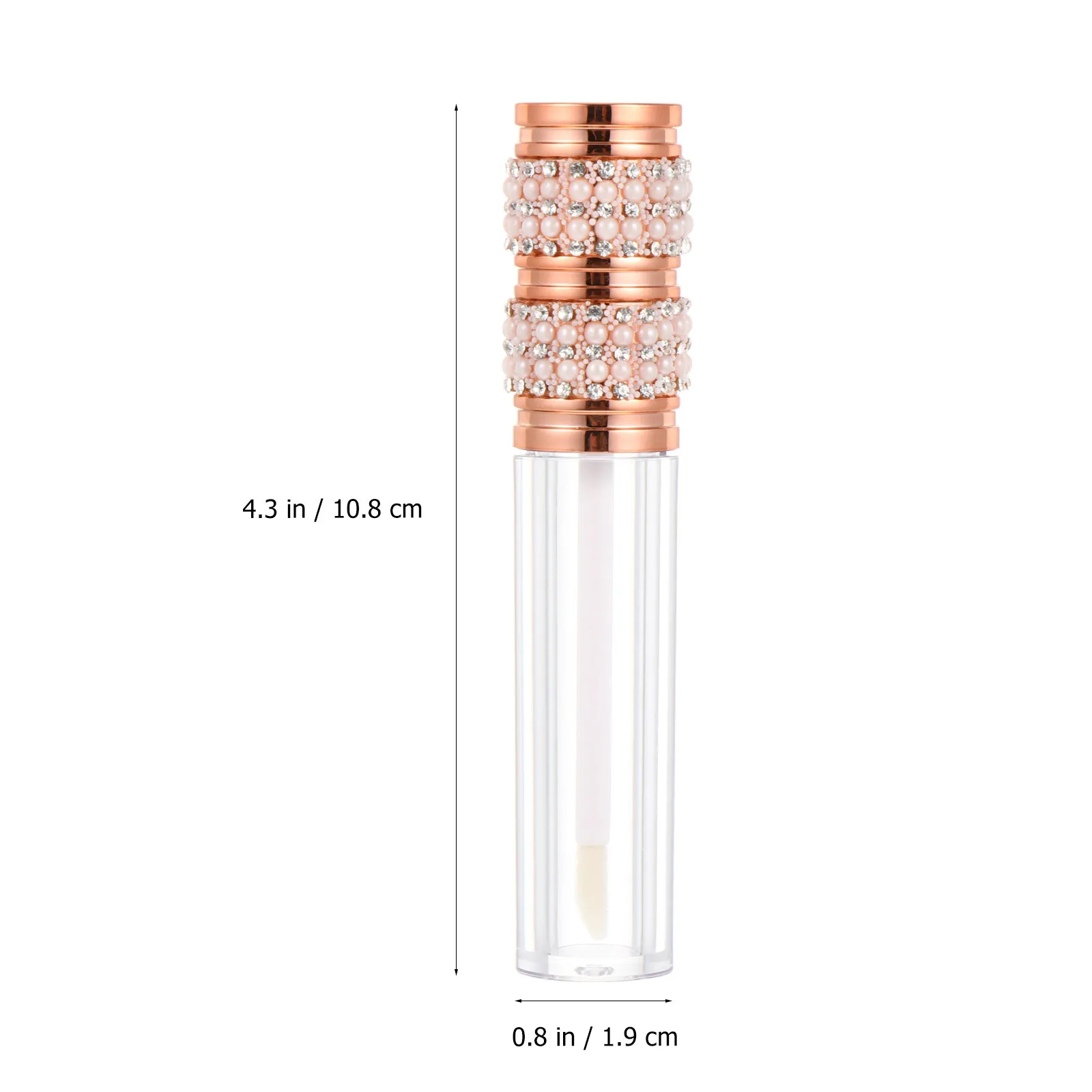 Conjunto de recipiente vazio para brilho labial, 5 peças, tamanho pequeno, garrafas de bálsamo labial da moda para mistura de cores personalizadas, uso diário para iniciantes