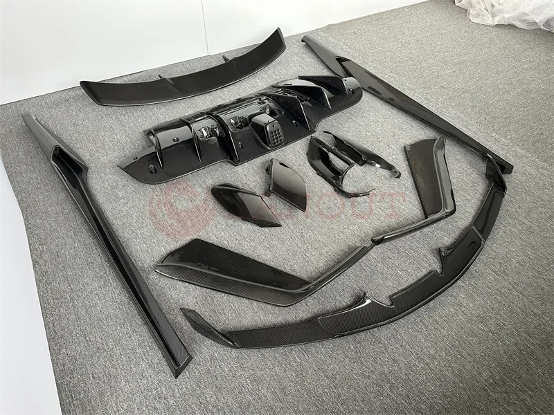 BETTER Hot Selling Carbon fiber body kit For Ferrari 488 GTB To Novitec Style Front Lip Rear Diffuser Side Skirts Spoiler Wing