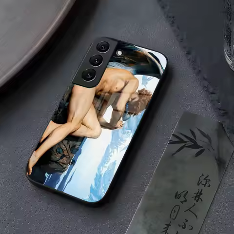 Painting The Fallen Angel Alexandre Cabanel Phone Case Glass for Samsung Galaxy S25 S24 S21 S22 S23 S20 Ultra Fe Plus A34 A54 A2