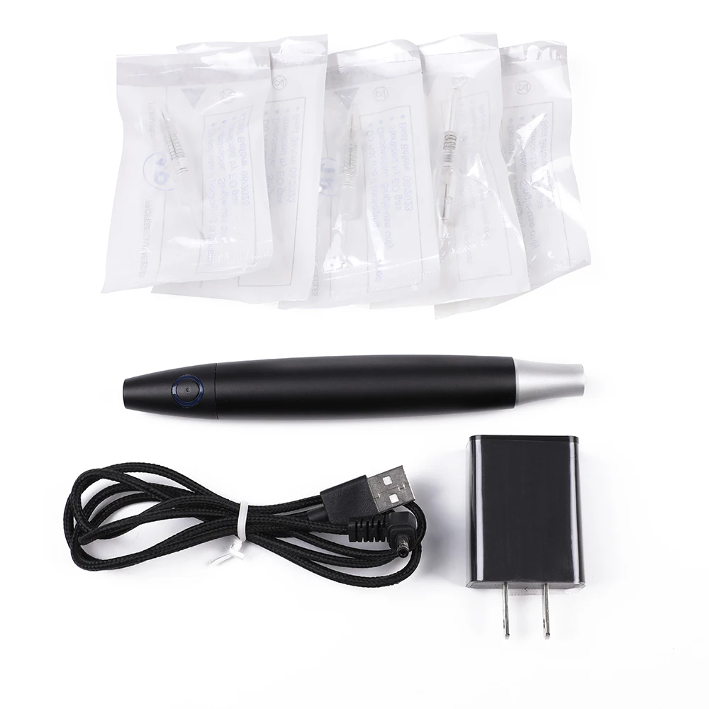 Wireless Permanent Makeup Machine Black Tattoo Pen Kit Eyebrow, Eyeliner and Lip Tattooing Makeup Pen Supply US Plug