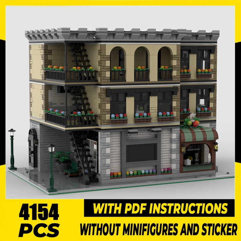 

Модель City Street View Moc Building Blocks Sitcom Suite Модель Технология Кирпич DIY Сборка Строительство Праздник Знаменитый набор игрушек