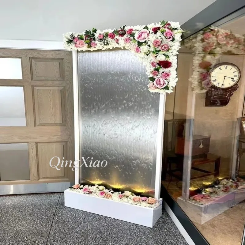 Space fashion room partition water wall partition independent cascading water curtain partition hotel lobby decoration process