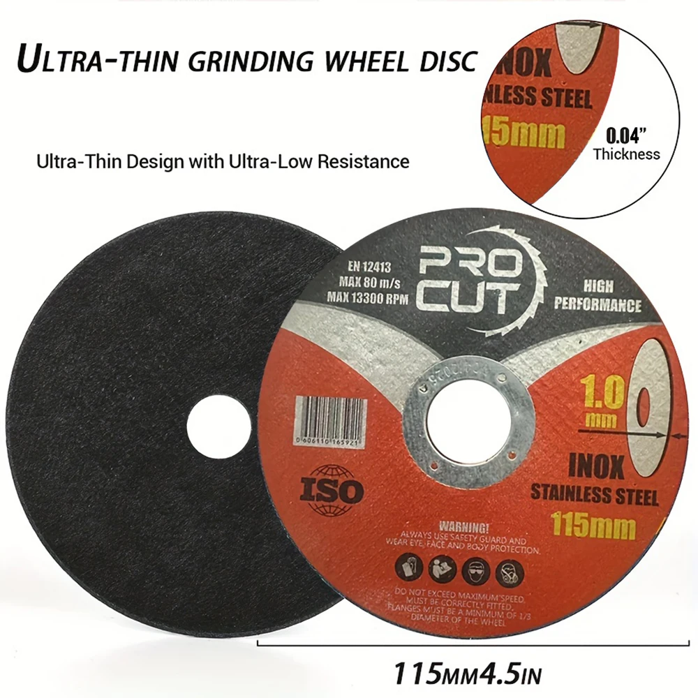 4-1/2 inch 115mm Metal Cutting Disc Resin Grinding Wheel Disc For Stainless Steel Iron Angle Grinder Cutting Circular Saw Blade