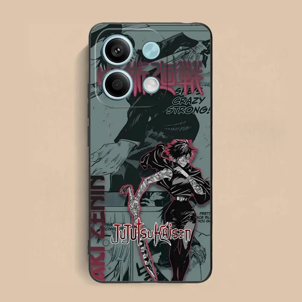 Jujutsu Kaisen Maki Zenin جراب هاتف لهاتف Xiaomi Redmi Note 14 13 12 11 S Pro Plus 4G 5G غطاء طباعة ملون غطاء الهاتف الذكي #6