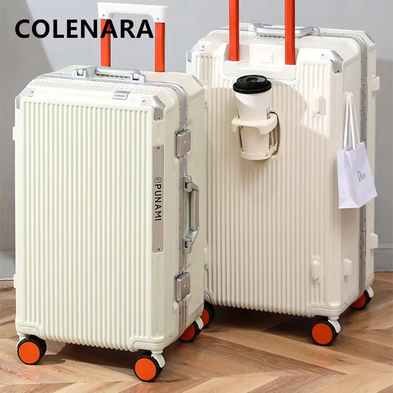 COLENARA Rolling Suitcase Sturdy and Durable Boarding Box Aluminum Frame Trolley Case 20