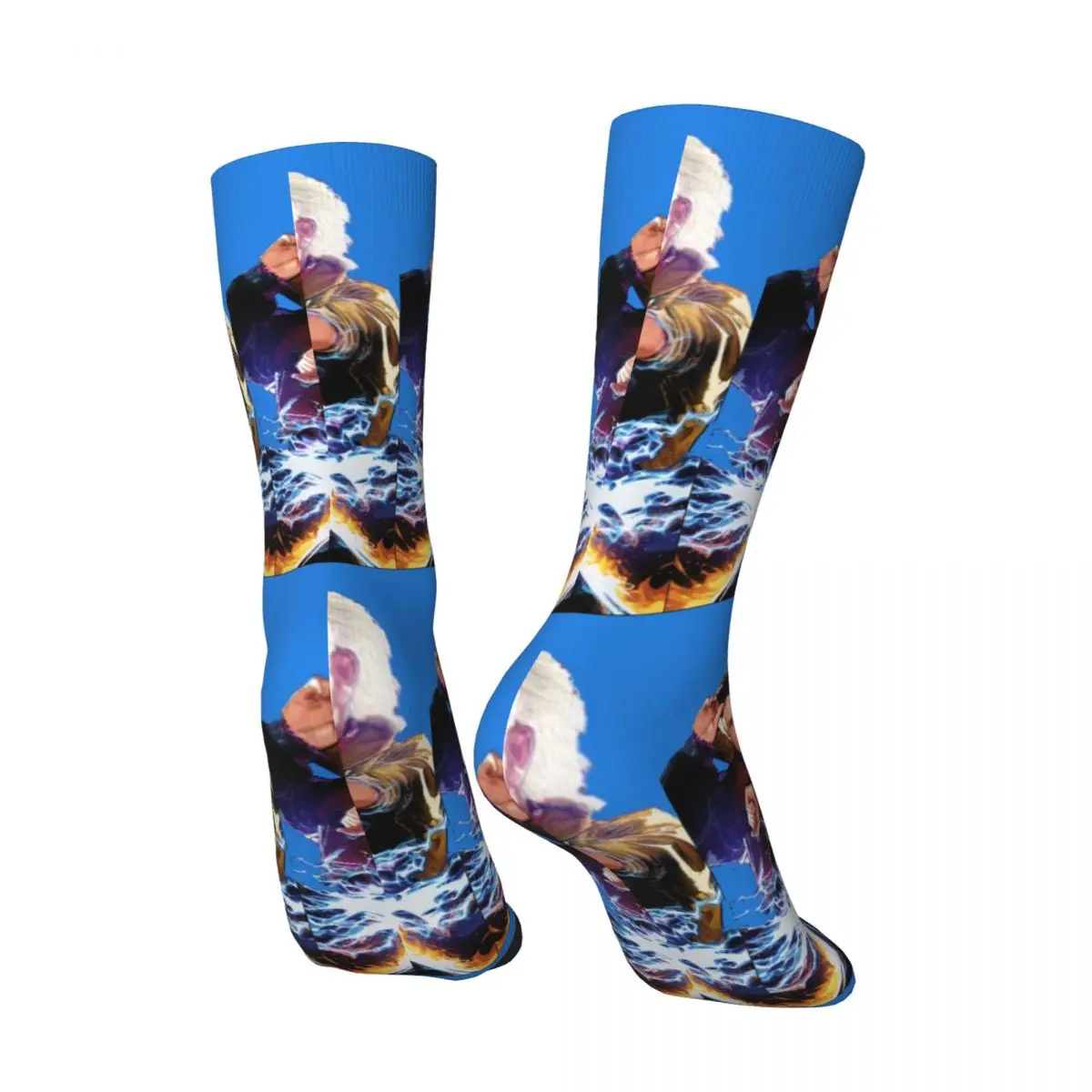 Funny Happy Men's Compression Socks Race Retro Harajuku Return to the Future Street Style Novelty Casual Crew Crazy Sock