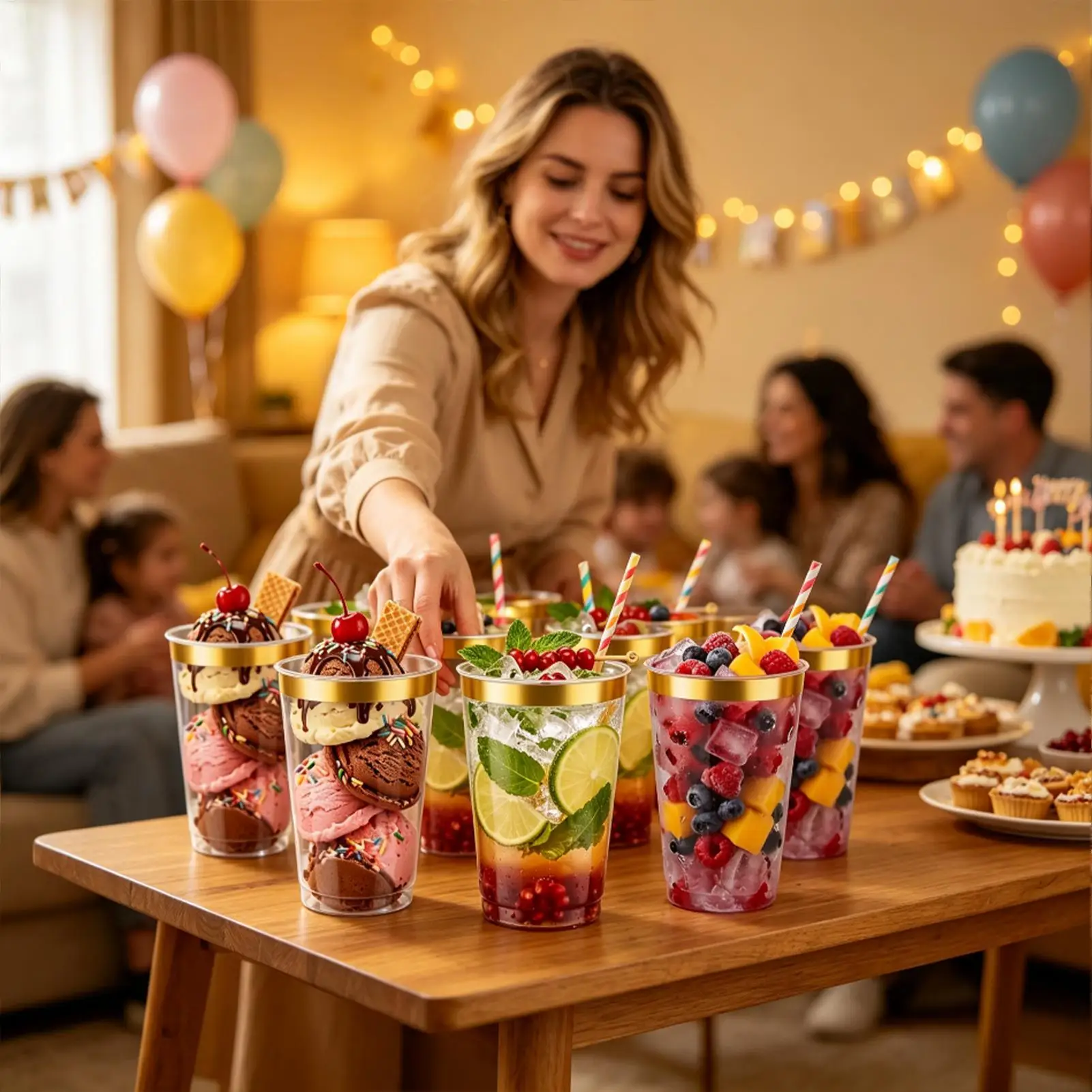 Stemless Wine Glasses Set 50 Pieces Stackable Drinking Cups Stemless Red Wine Glasses For Birthday Valentine's Galentine's Day