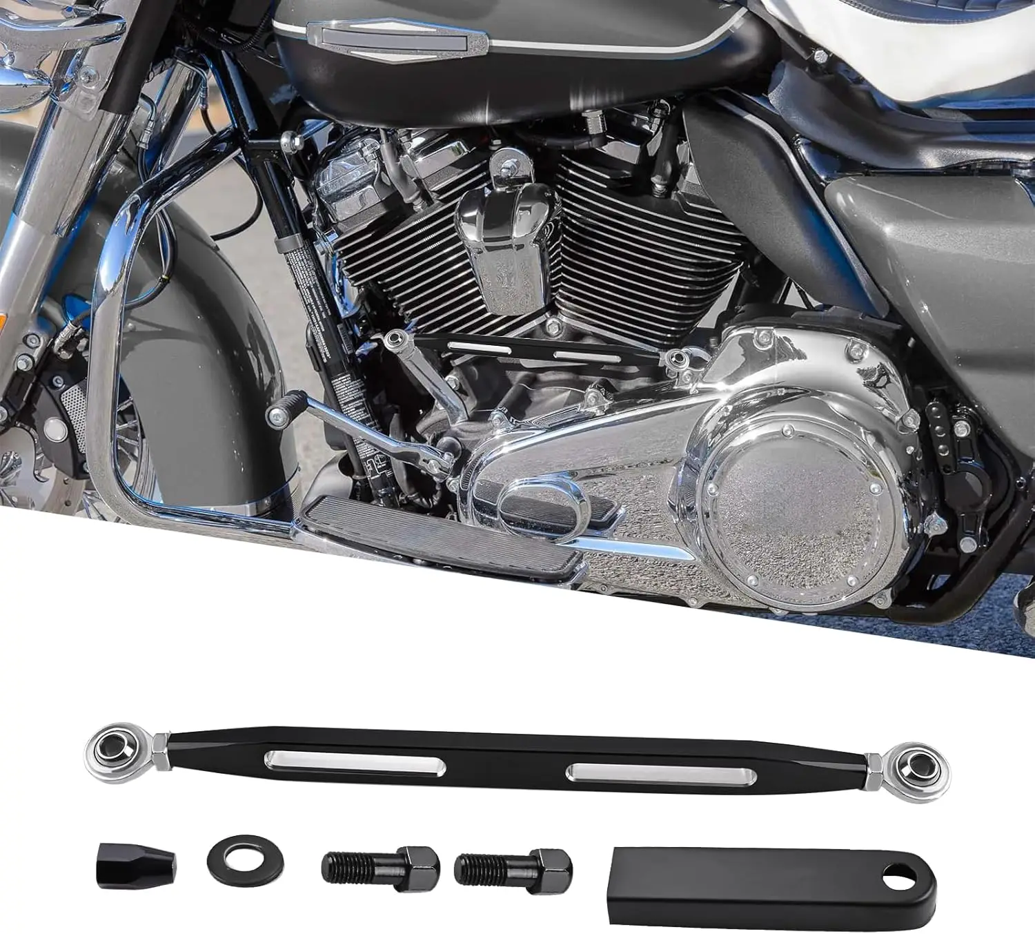 

Рычаг переключения передач черного цвета, совместимый с моделями Harley Electra Glide Street Glide Tour Glides Trikes 1980-2024