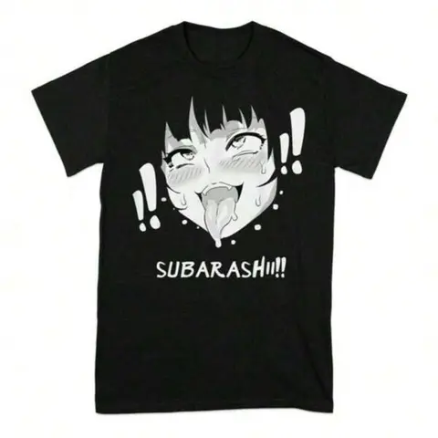 Ahegao Face Shirt Anime Manga Hen Tai Girl Subarashii Apparel Ahegao Face Anime Hen-Tai Shirt Japanese Cartoon Clothes