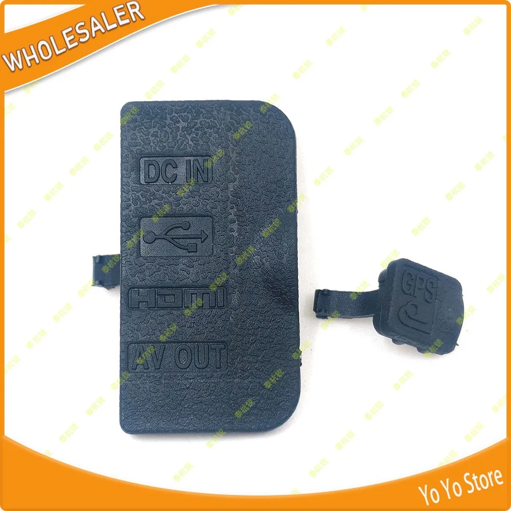 2Pcs/Set Copy Quality for Nikon D90 USB HDMI AV OUT DC IN Rubber GPS Leather Cover Camera Replacement