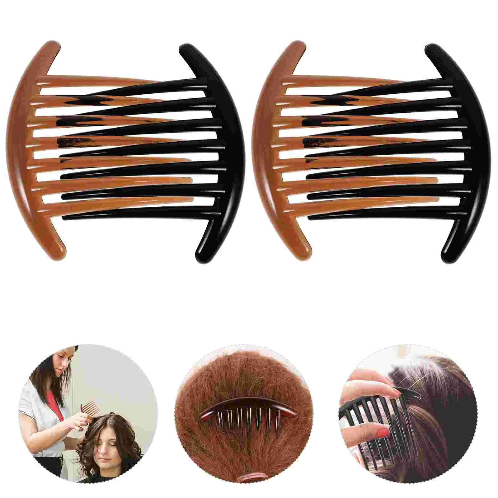 10 PCS French Side Comb Hair Claw Clips Insert Acrylic Miss Barrettes For Women Bobby Pins Fashion Egg Flower Bohemia Style