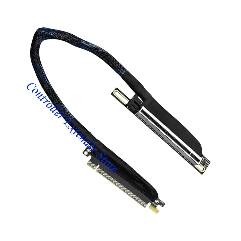 N84B PCIe 5.0 Compatible GPU Extension Cord 270 Degree Right Entry Left Out Braided
