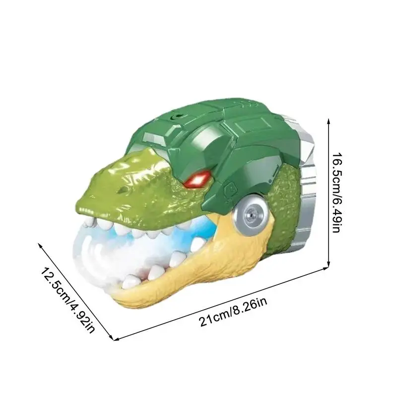 공룡 스프레이 장난감 공룡 머리 손 인형, 움직이는 입, 빛나는 눈 소리, 어린이 성인용 공룡 손 인형