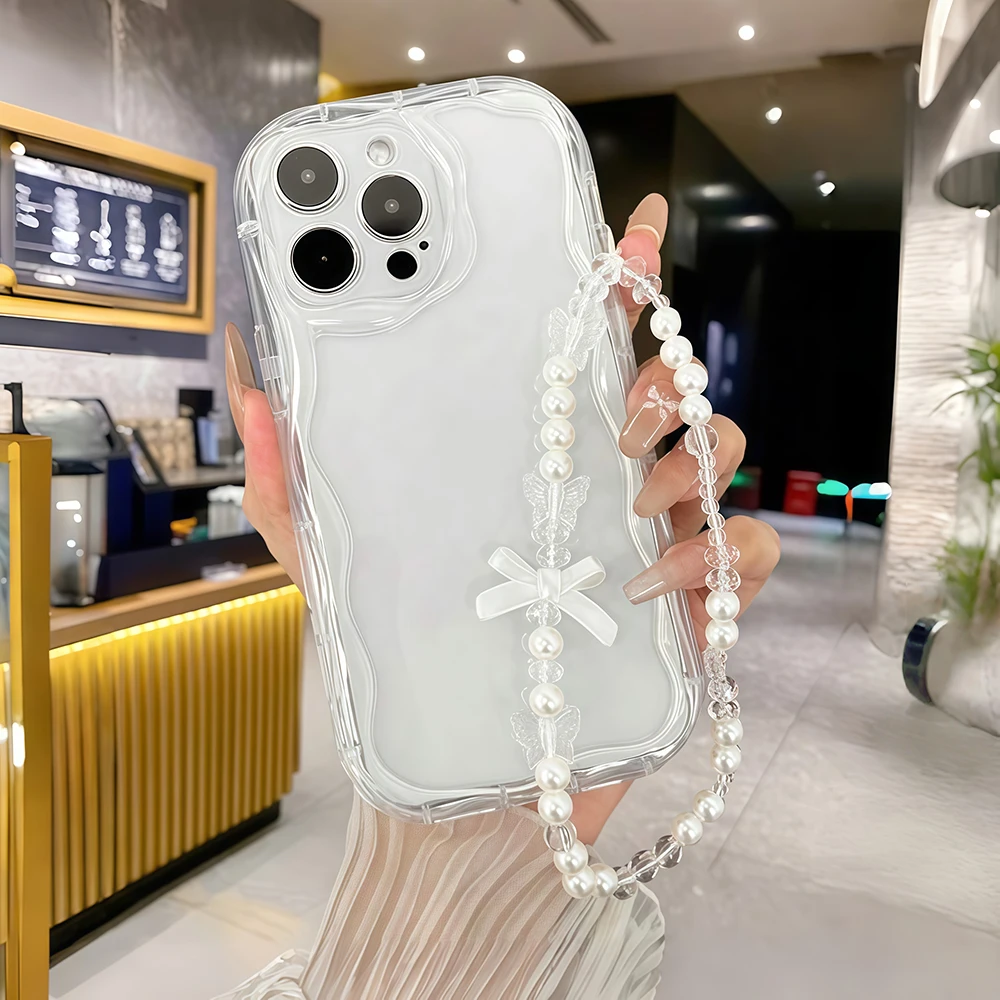 Luxuriöse Transparente Handyhülle für iPhone 17 15 13 11 12 14 16 17 Pro Max Plus 17 Hüllen mit Liebes-Lanyard und Linsenschutz aus Silikon – Detail 7