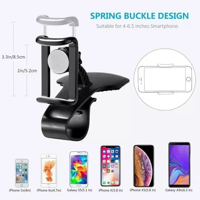 Autotelefoonhouder Stand Universeel Dashboard Auto Clip Mount GPS Beugel Auto Mobiele Telefoon Ondersteuning in Auto Voor iPhone Xiaomi Samsung