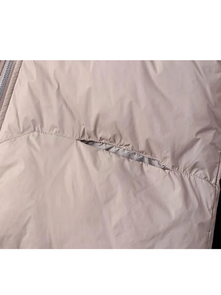 الشتاء طويل بطة أسفل السترات النساء كبيرة الحجم الدافئة معطف سميك الخريف المعتاد جيب سترة منفوخة #6