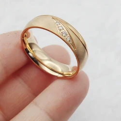 New Arrival Western Jewellery 2024 Wedding Rings Couple Set 18K Rose Gold Plated Lovers Marriage Rings For Women
