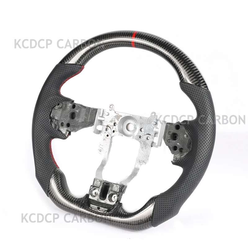 For Mitsubishi LANCER EVO 9 10 Carbon Fiber LED Steering Wheel