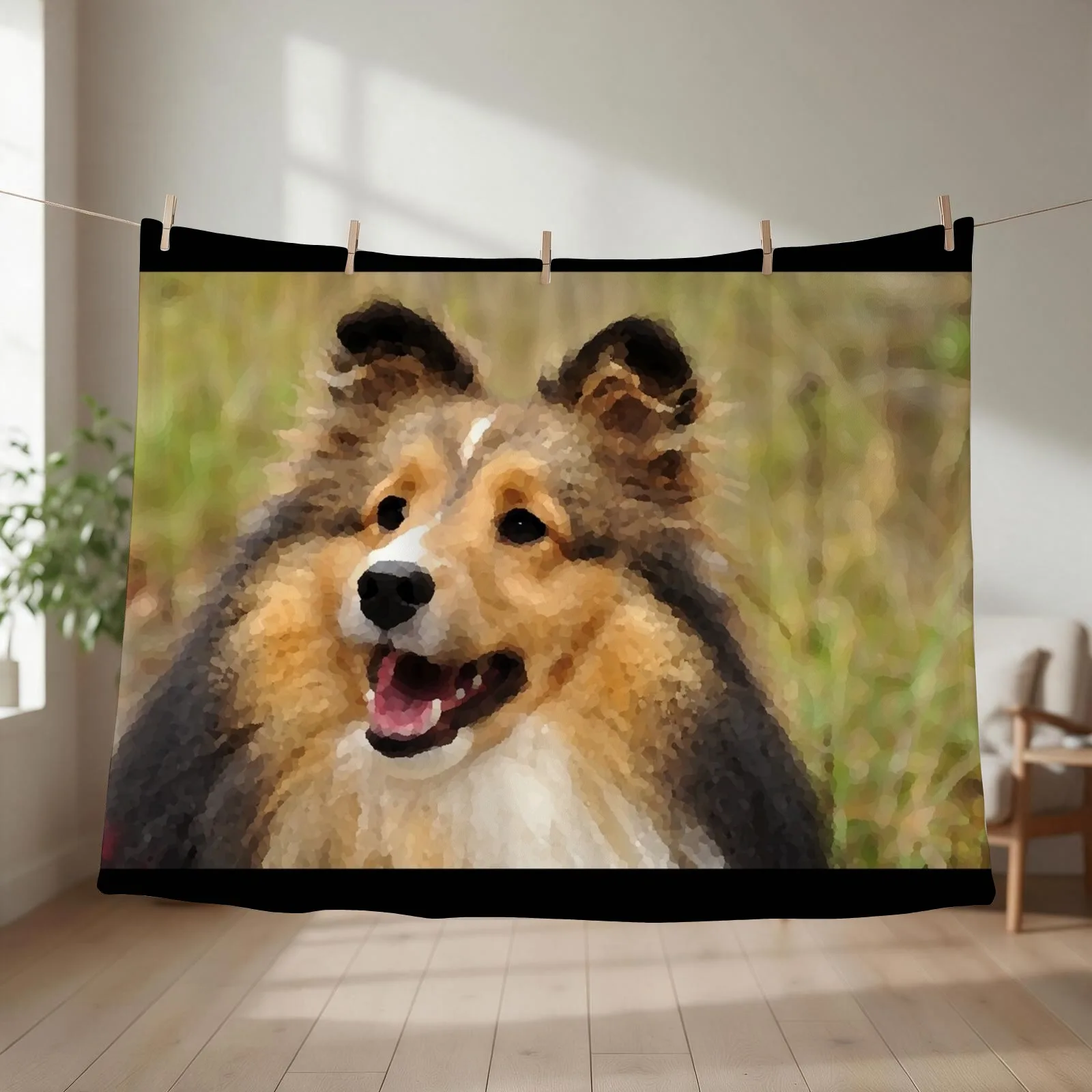 Sheltie in the Nature Throw Blanket Soft Big Soft Beds Summer christmas gifts Blankets