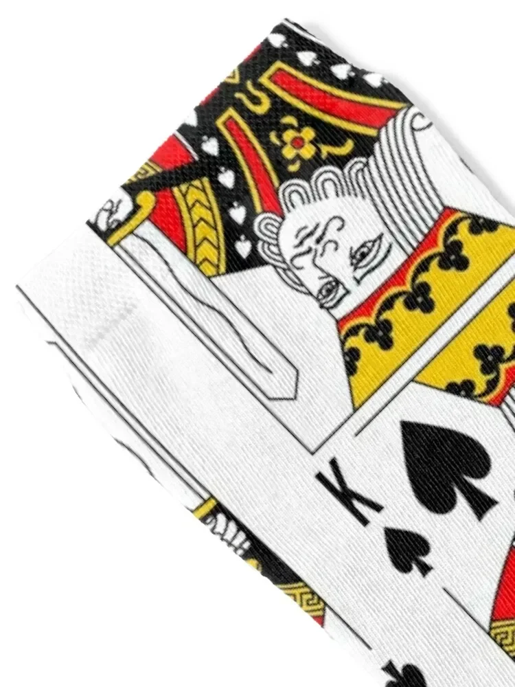 King of Spades Classic Card Deck Casino Poker K Spades Socks Climbing anti slip football Designer Man Socks Women's