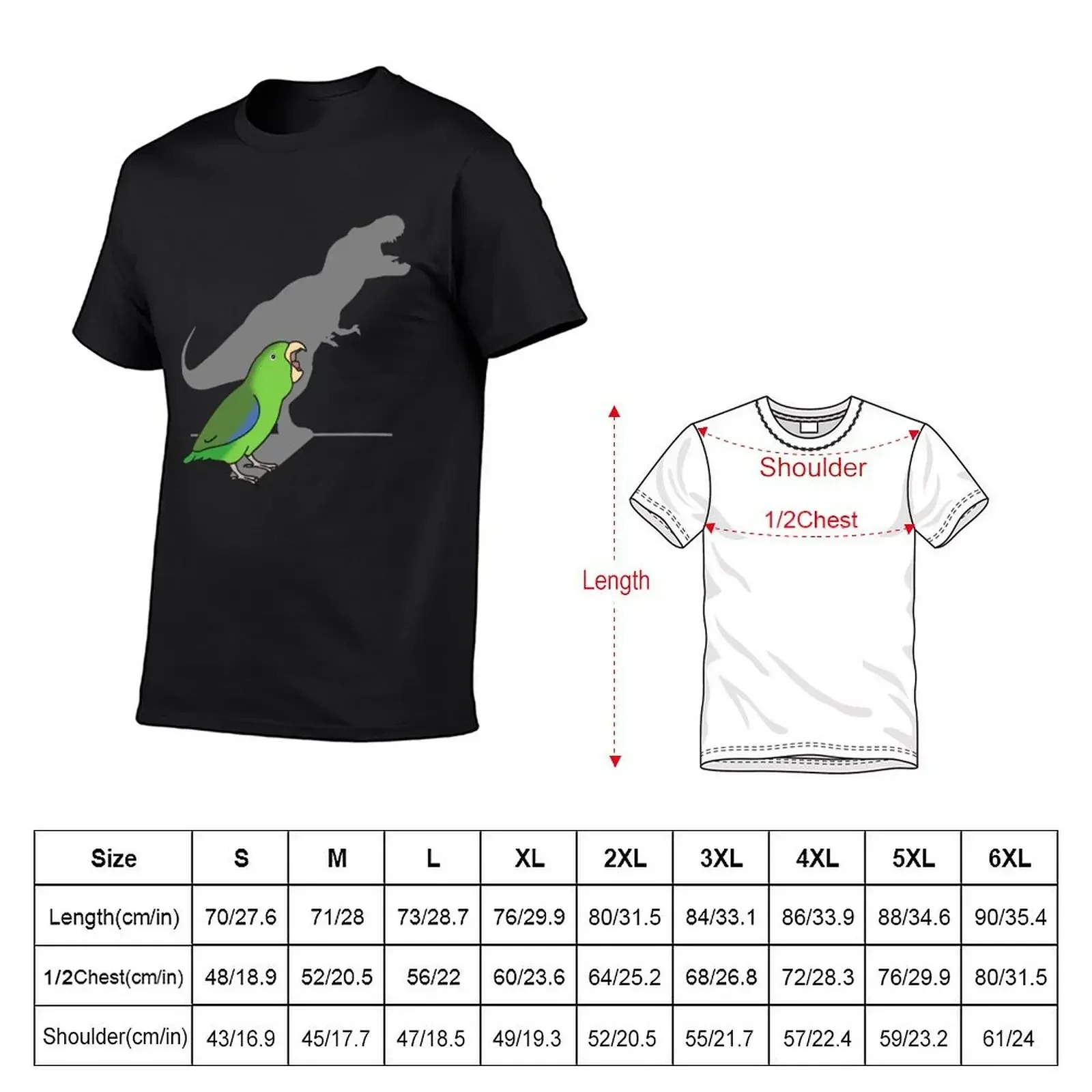 T-rex green parrotlet T-Shirt new edition summer clothes custom shirt clothes for men