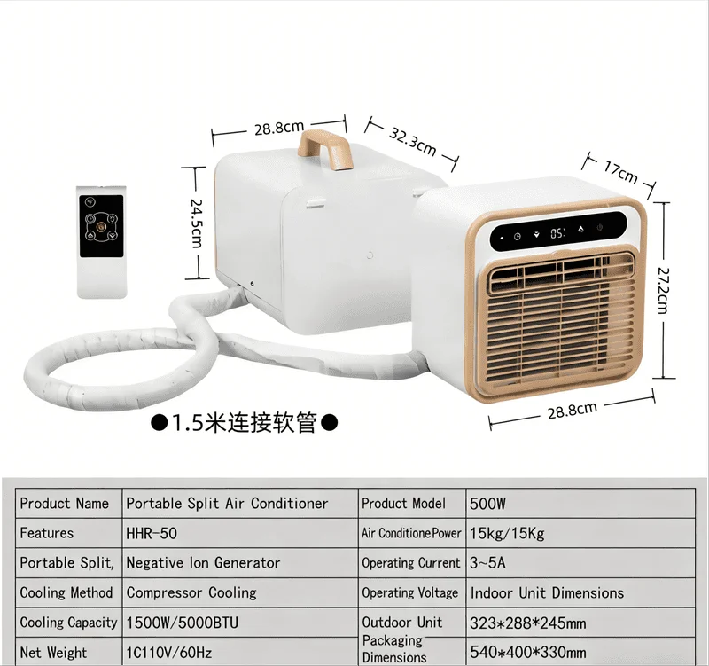 Split portable air conditioner 1.5m