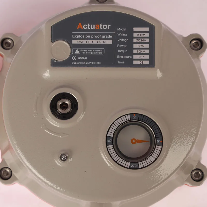 Atuador elétrico motorizado do amortecedor para a válvula, atuador branco, alta qualidade, à prova de explosão, avaliado IP68, 12V, 24V