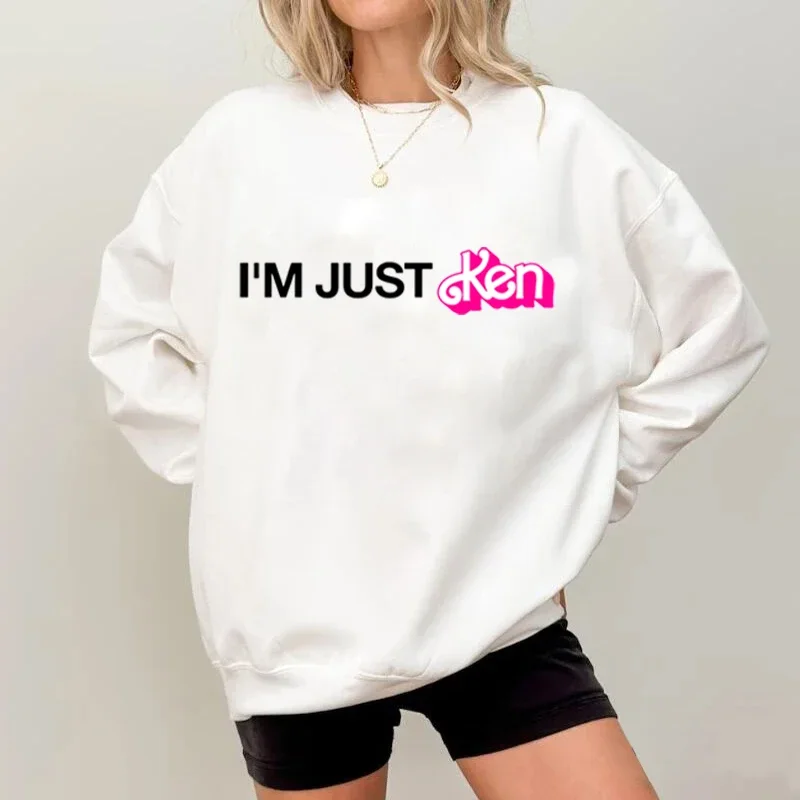 Fashion Street I'm Just Ken Birthday Party Sweatshirt Ken Harajuku Hip Hop Crew Neck Come on Let's Go Party Kenough Sweatshirt