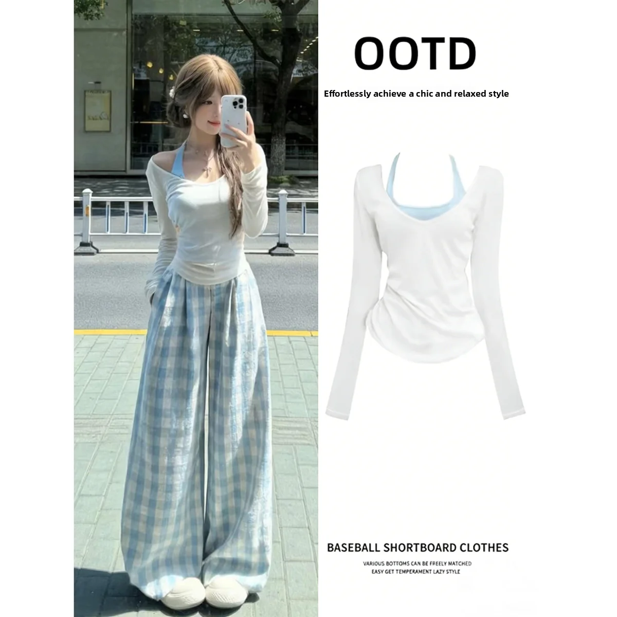 

Women's Summer Spring Two-Piece Set Transparent Me Sun Protection Thin irt with Strap Dopane Sle Handmade Sewing