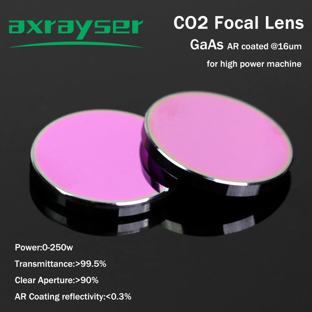 Lente do Foco do Co2 Pro para a Máquina de Corte da Gravura do Laser Dia18 19.05 20 25 mm Fl38.1 50.8 63.5 76.2 101.6 mm