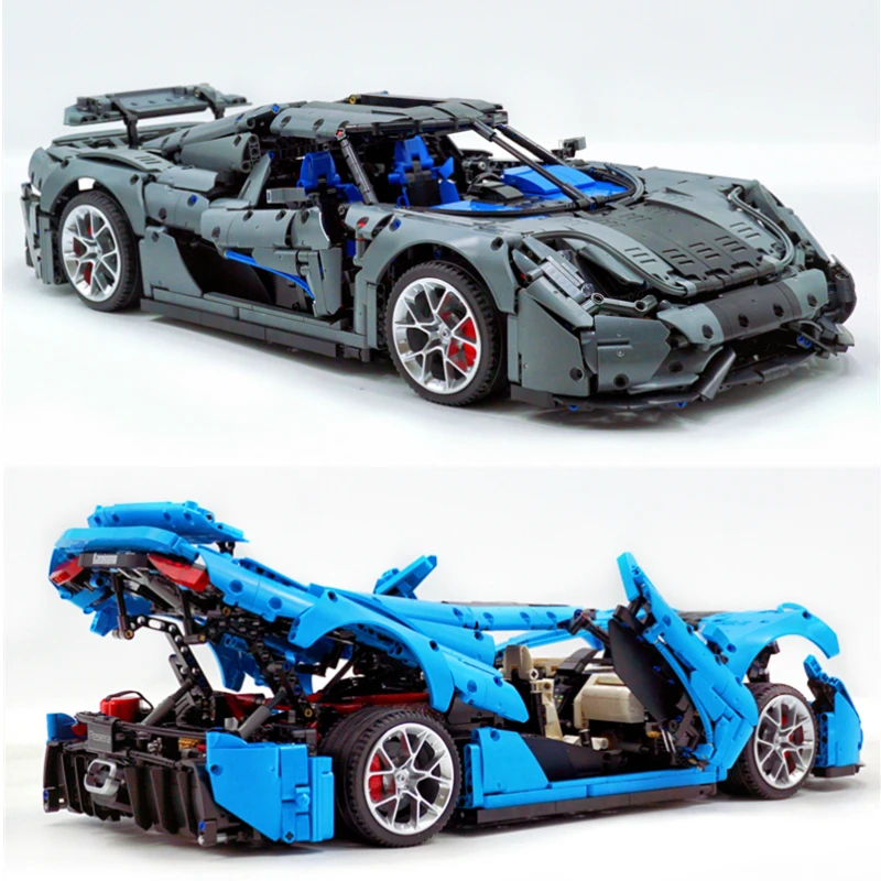 IN STOCK MOC 30506 4400pcs 1:8 Regera Sport Car Model 4400pcs Racing High-tech Technology Building Blocks Bricks Toy Koenigseggg