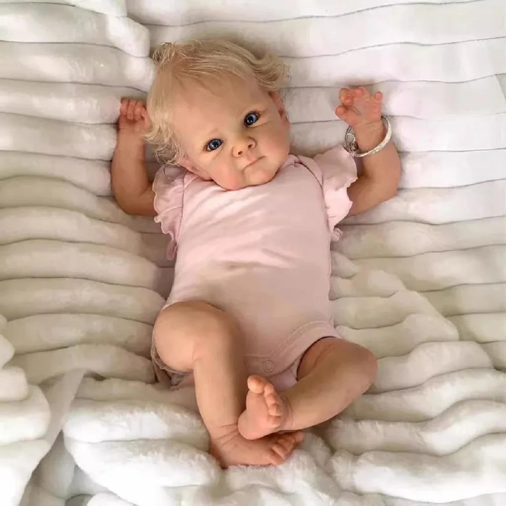 

18-20Inch Full Body Vinyl Bettie Bebe Reborn Girl With Rooted White Hair Waterproof Doll Muñeca Renacida For Kids Gift