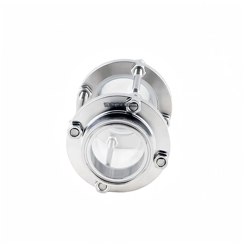 Quickinstall glass pipe sight glass 19-76MMPipe diameter304stainless steel sanitary grade Clamptype straight-through sight glass